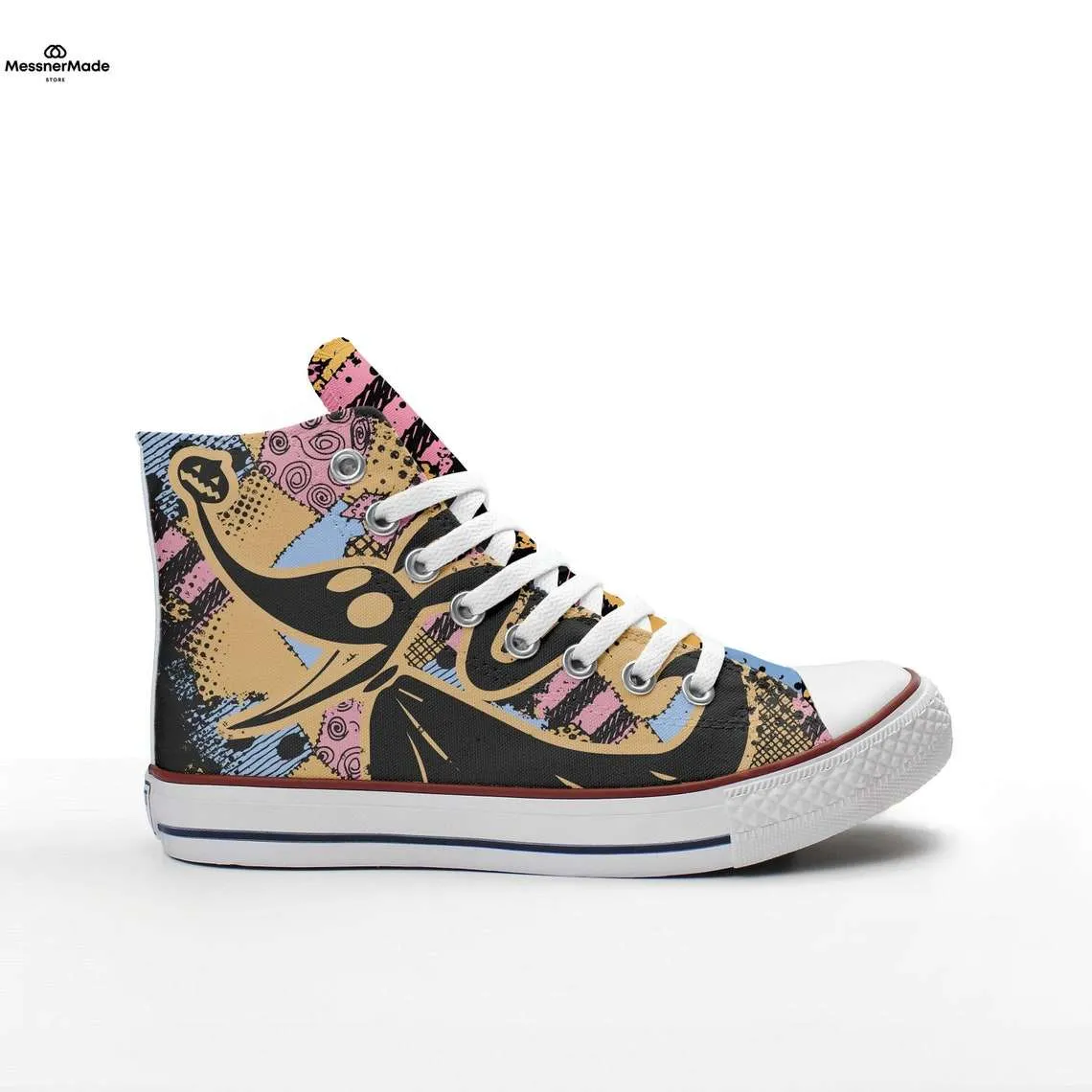 Nightmare Before Christmas Horror Movie Printed High Top Sneakers