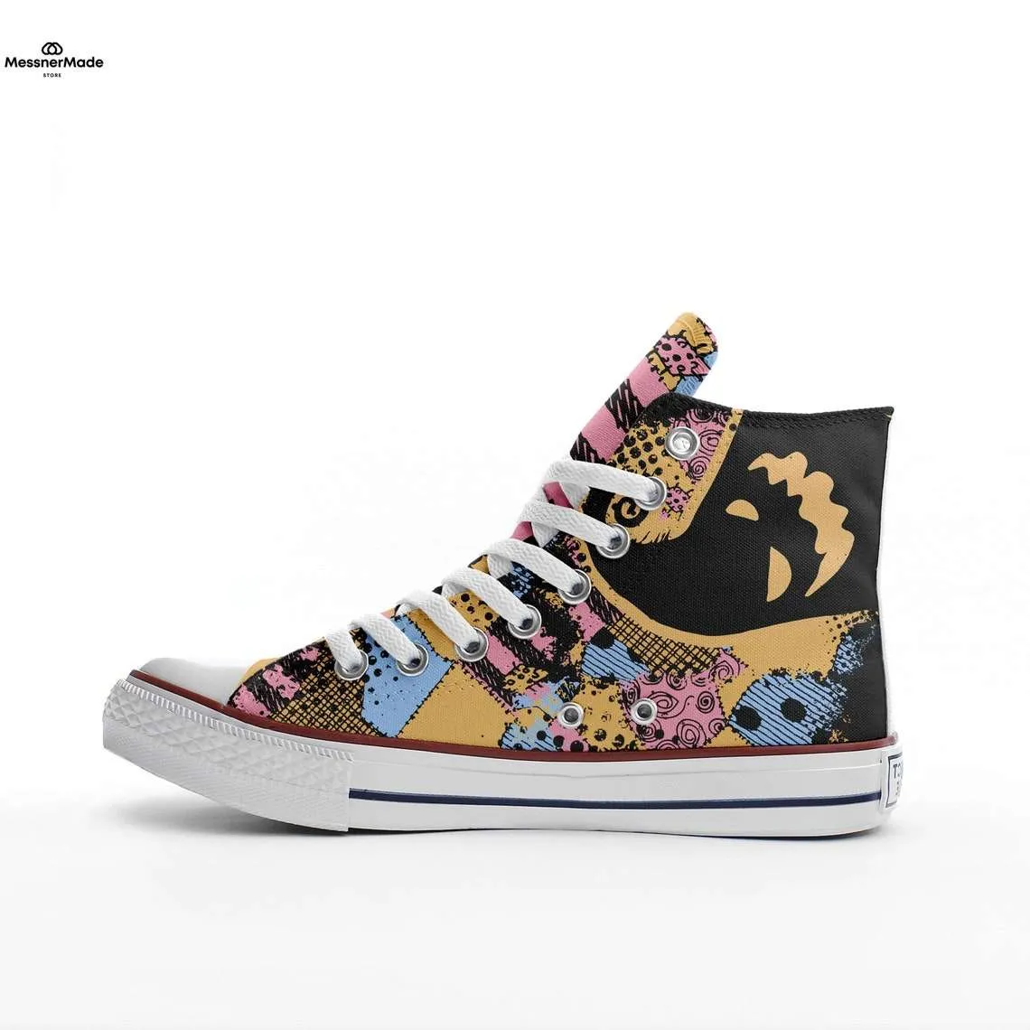 Nightmare Before Christmas Horror Movie Printed High Top Sneakers