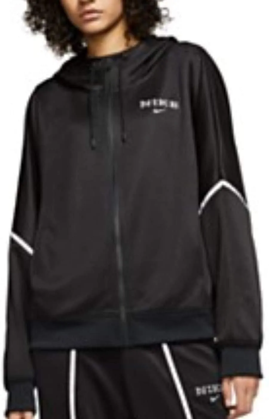 Nike Women's Sportswear Colorblocked Zip Hoodie - Black/White - Buy Now