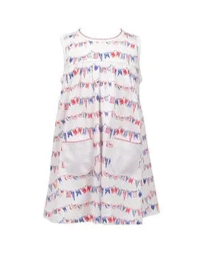 Rustic American Flag Print Dress