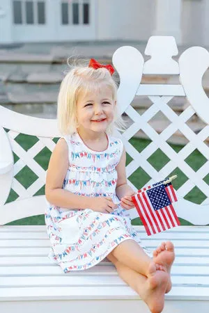 Rustic American Flag Print Dress