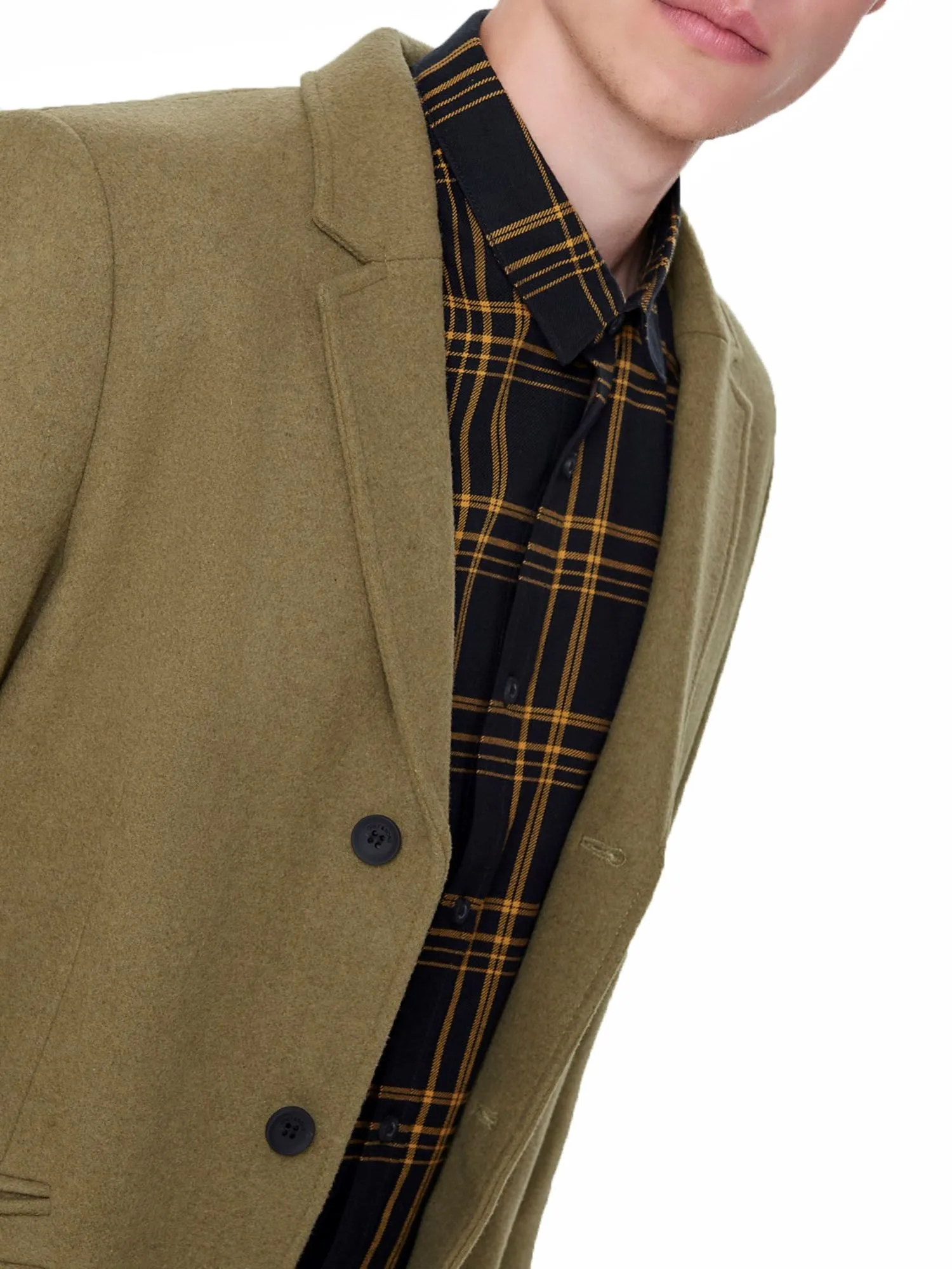 Julian Wool Coat in Lead Gray by Only & Sons