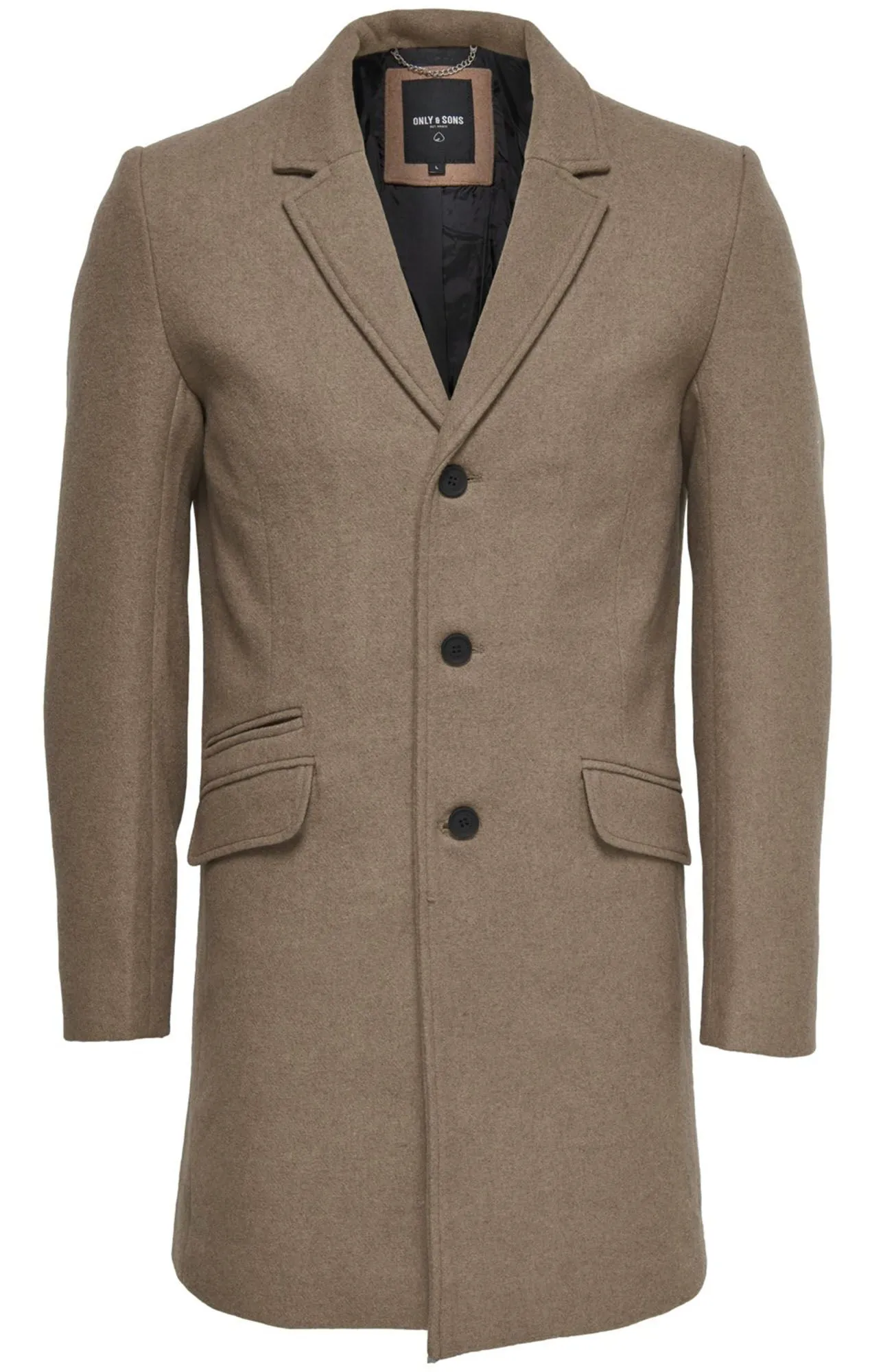 Julian Wool Coat in Lead Gray by Only & Sons