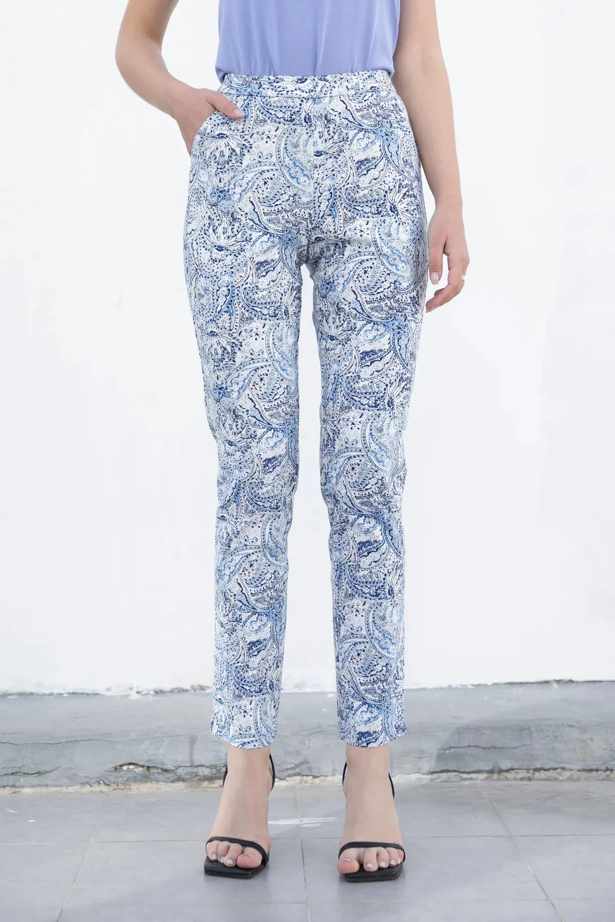 Orange by Fashion Village Sale - BRP-230 Cleopatra Printed Pant 50% Off