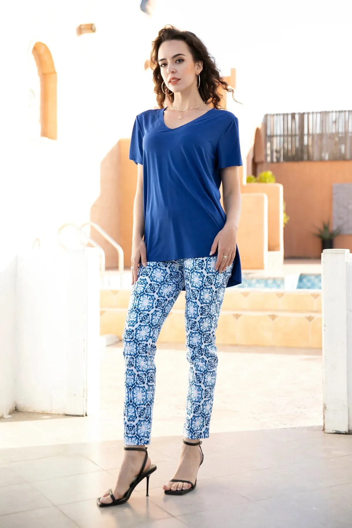 Orange by Fashion Village Sale - BRP-231 Poppy's Printed Pant 50% Off