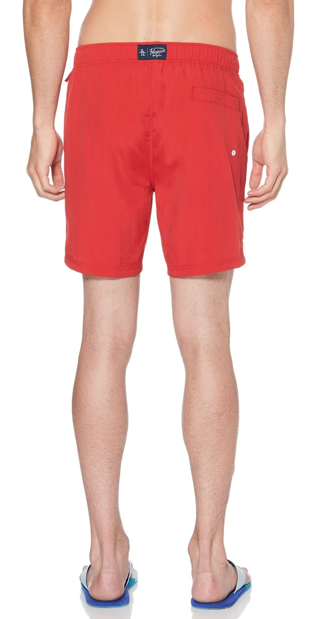 Lipstick Red Quick Dry Daddy Swim Shorts by Original Penguin