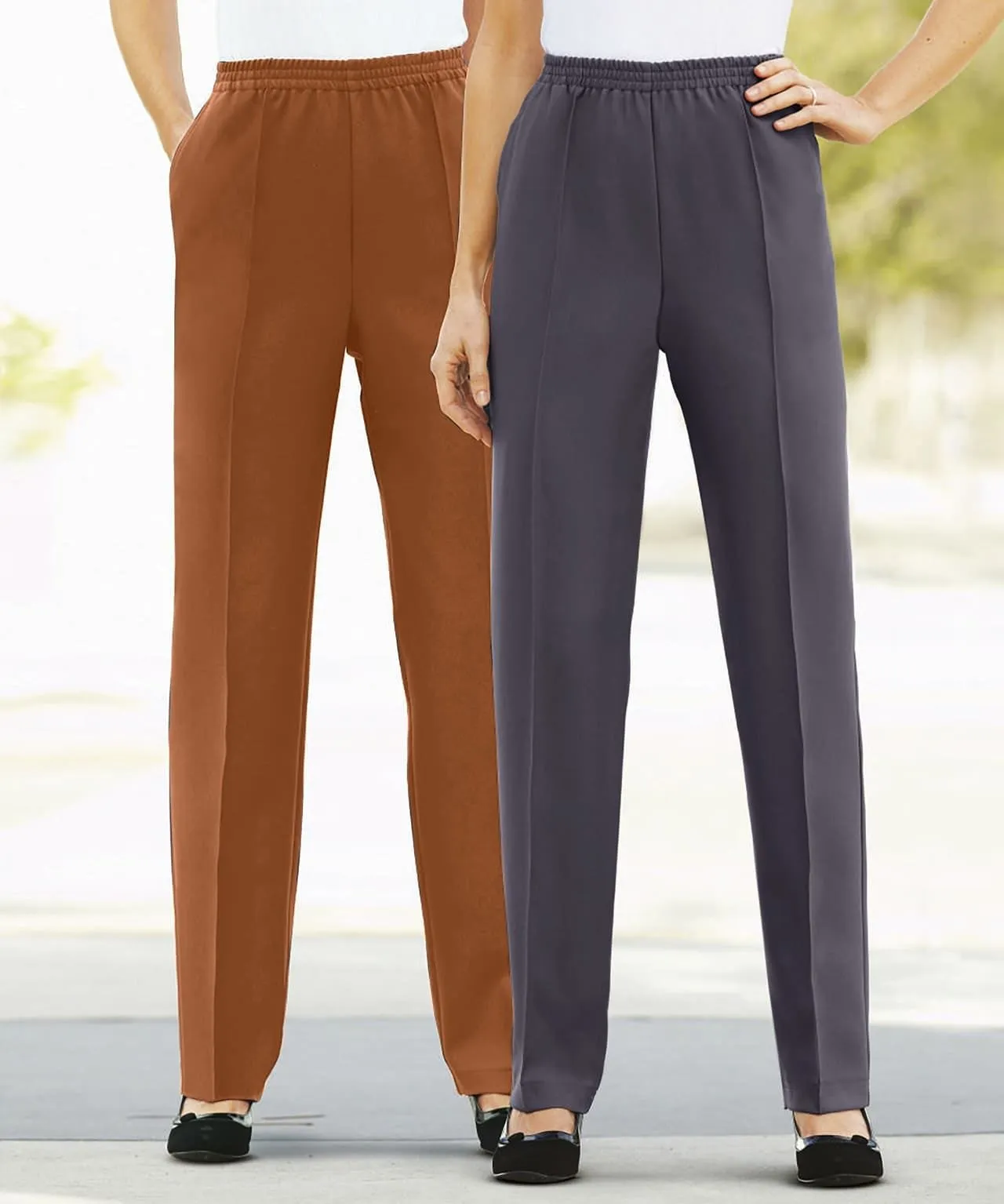 Ladies Pack of 2 Pull-On Trousers