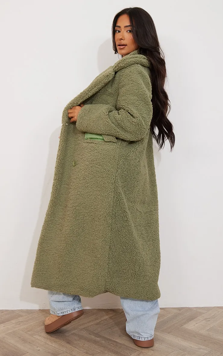 Petite Olive Borg Coat for Petites - Longline