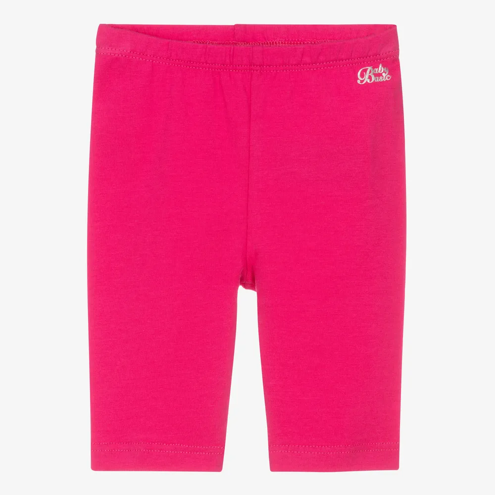 Pink Cotton Leggings for Girls