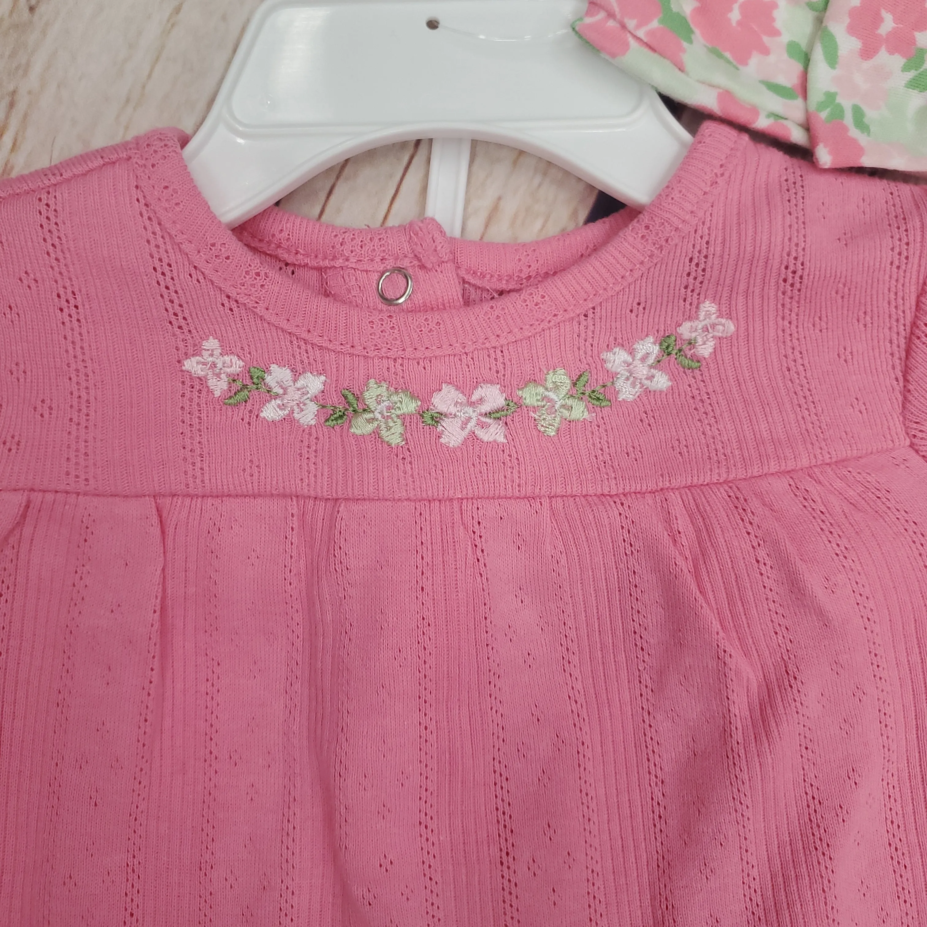 Pink Pointelle Tunic Set for Little Girls