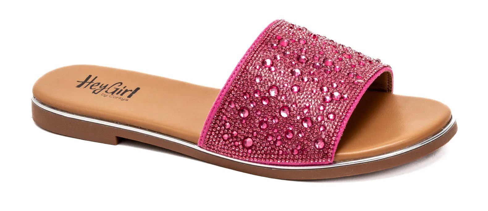 Pink Rhinestone Sandals by Corkys