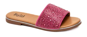 Pink Rhinestone Sandals by Corkys