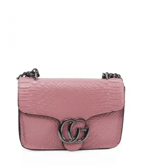 Pink Snake Shoulder Bag for Women