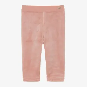 Pink Velour Leggings for Girls