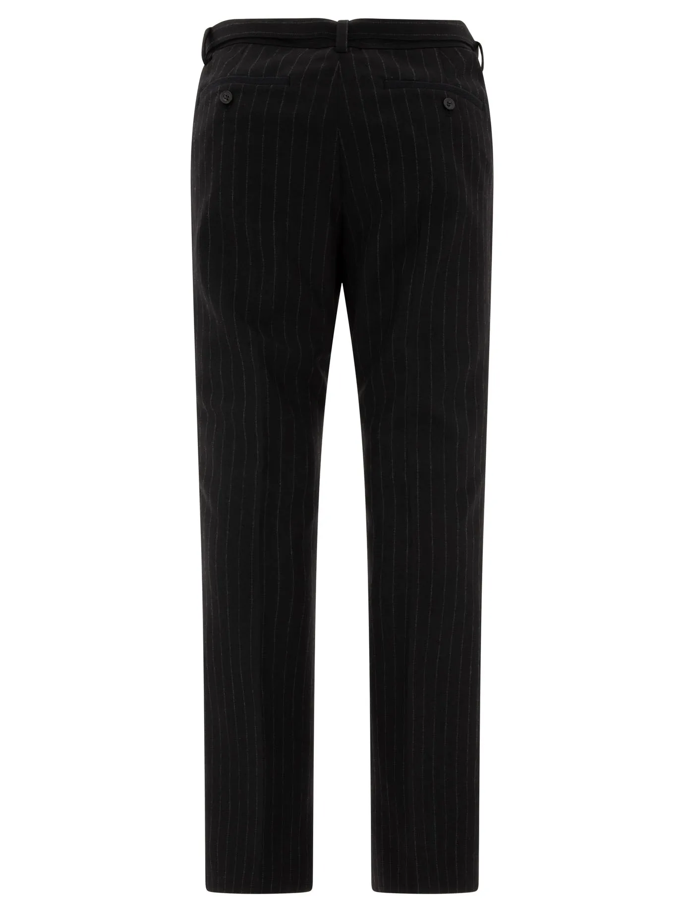 Black Pinstriped Dress Pants