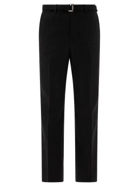 Black Pinstriped Dress Pants