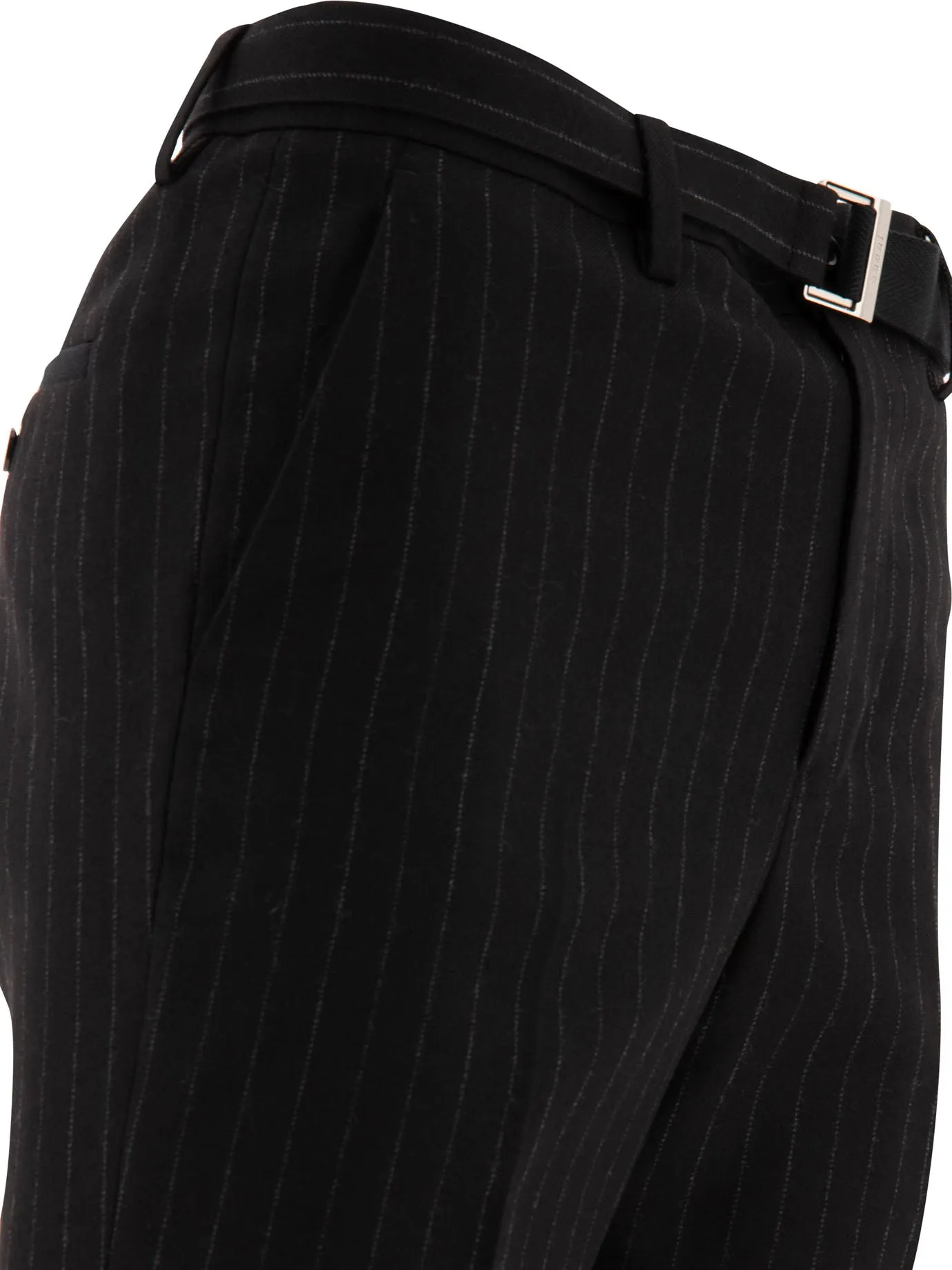 Black Pinstriped Dress Pants