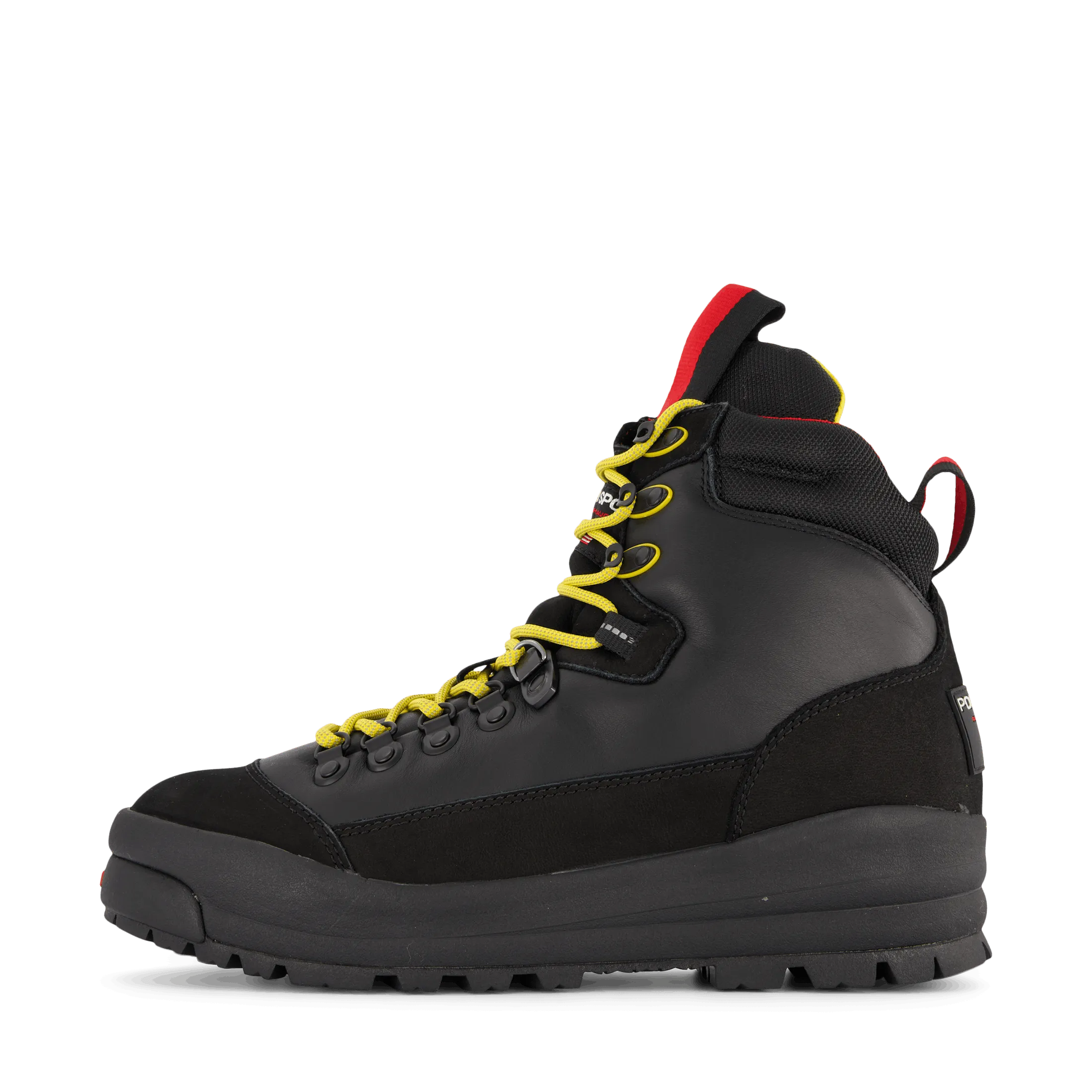 Polo Ralph Lauren Polo Sport Hiker Black / Yellow / Red Leather Boots