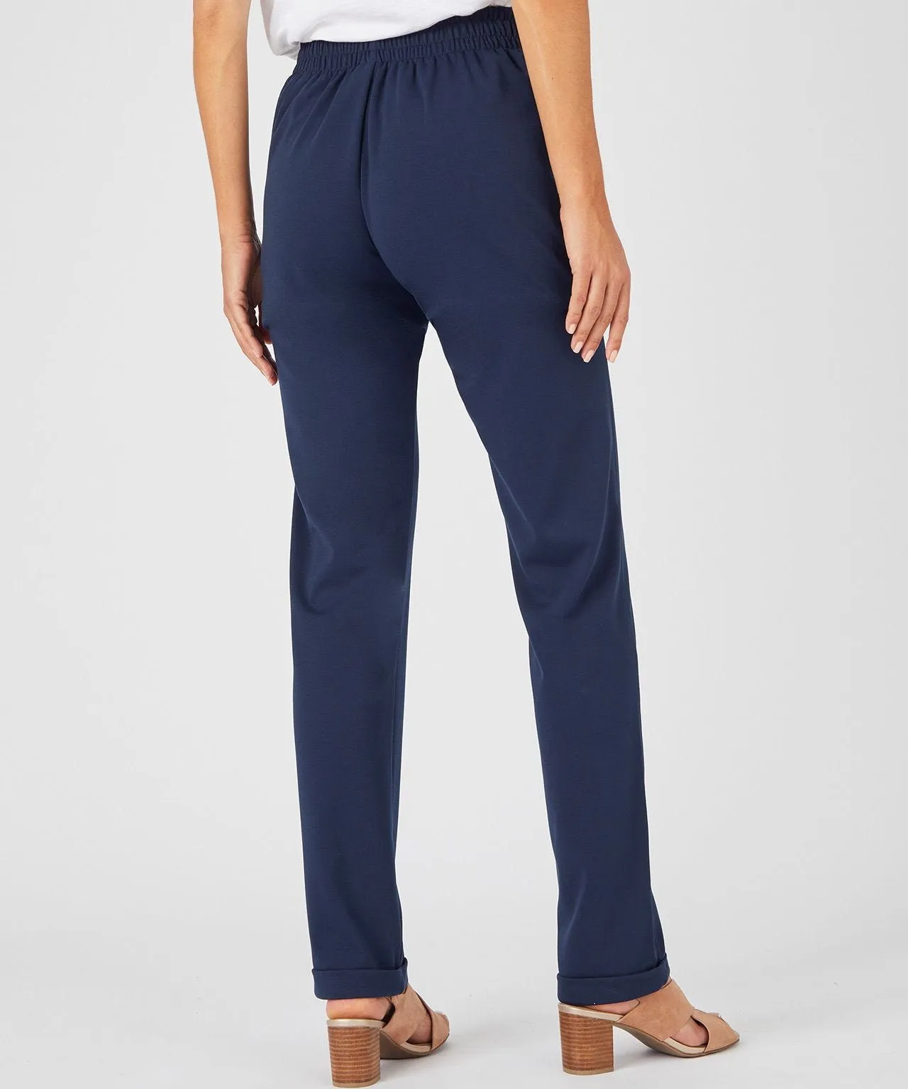 Jersey Ponte Tapered-leg Trousers