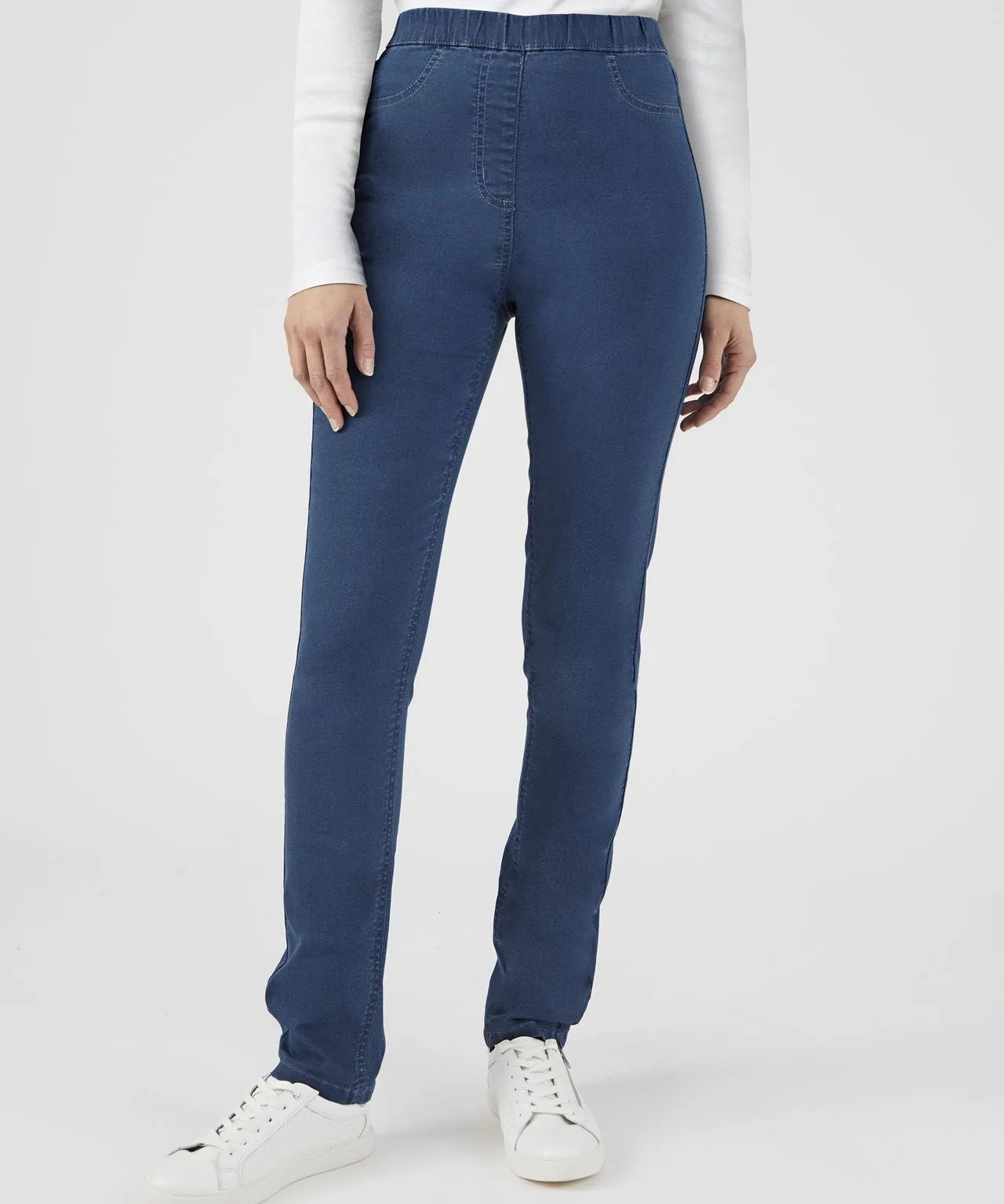 Pull-On Denim Trousers for Men