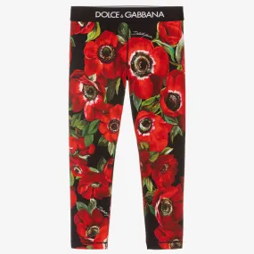 Red Poppy Girls Leggings