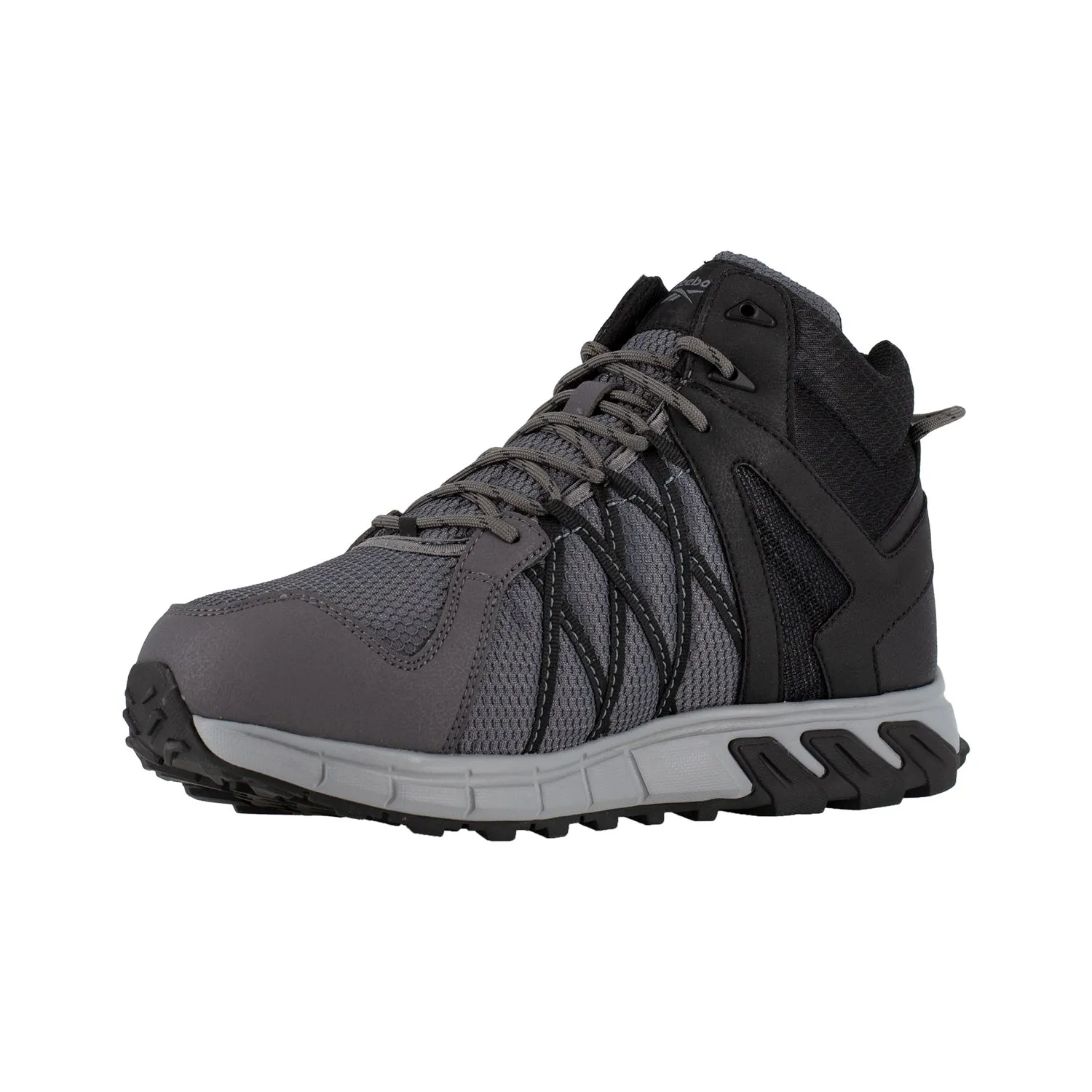 Reebok Men's Grey and Black Trailgrip Work Boots with MetGuard and Alloy Safety Toe