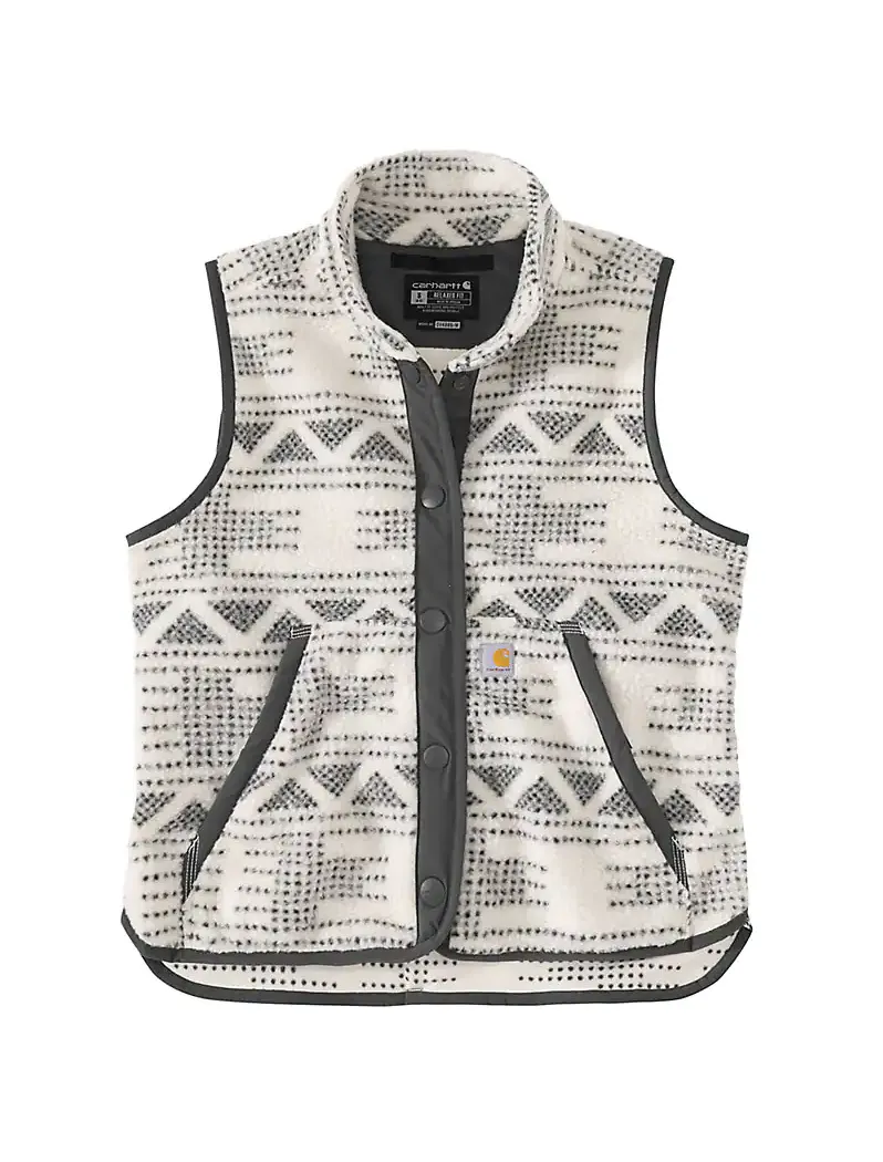 #104924 RELAXED FIT FLEECE BUTTON-FRONT VEST - SHOP NOW