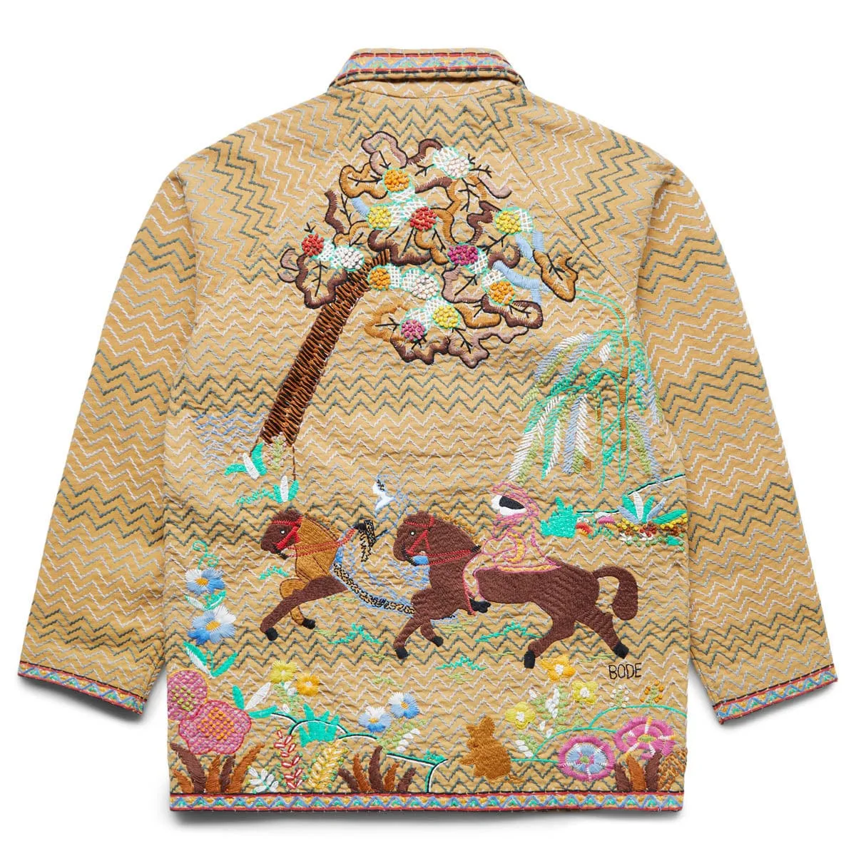 RIDING SCENE COAT ECRU MULTI | Bodega can be rewritten as Bodega Riding Scene Coat Ecru Multi.