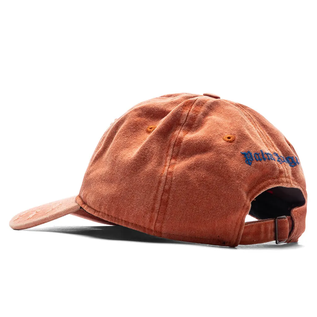 Orange and Blue Ripped Logo Cap