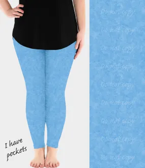 Blue Leggings with Pockets