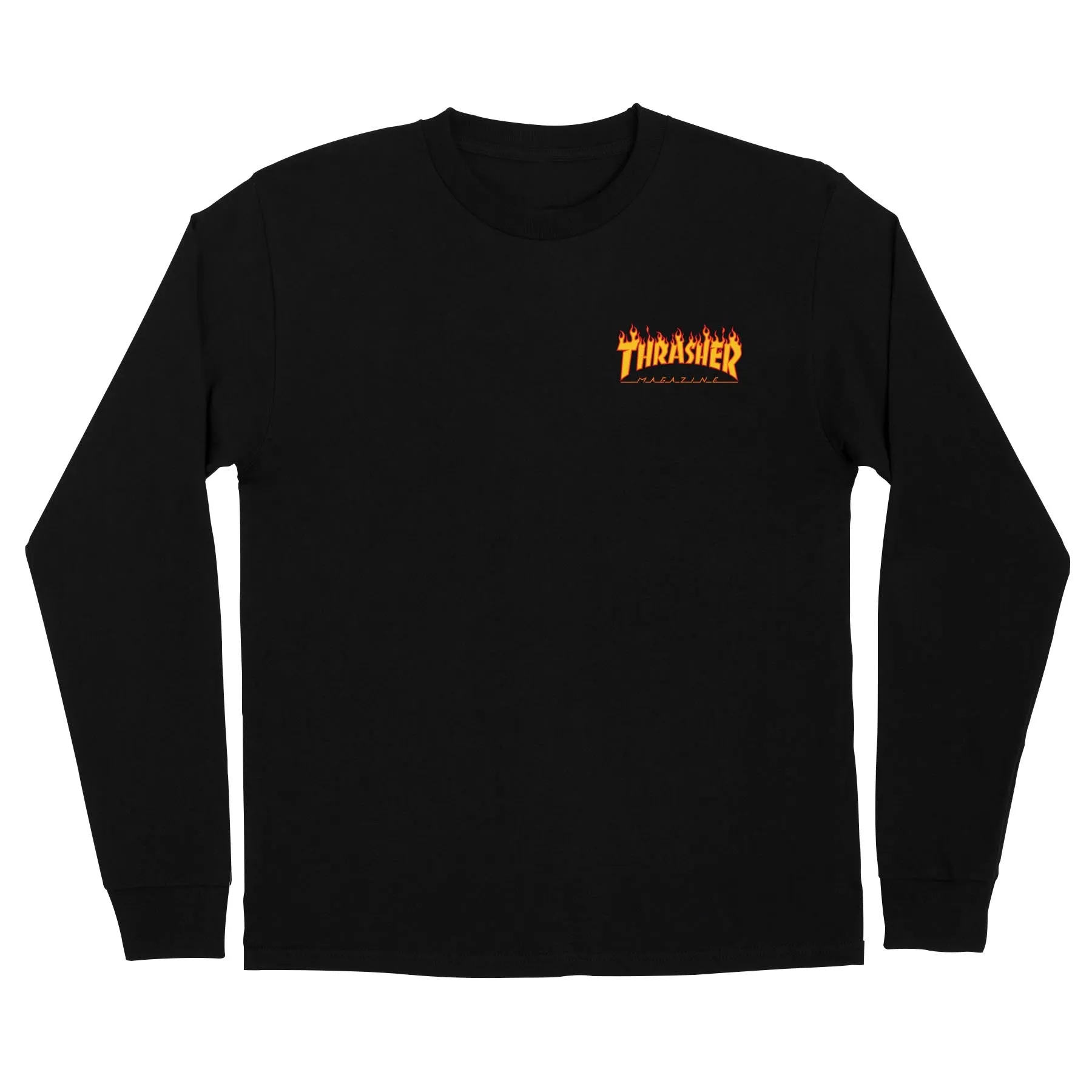 Black SANTA CRUZ x THRASHER FLAME DOT Long Sleeve T-Shirt