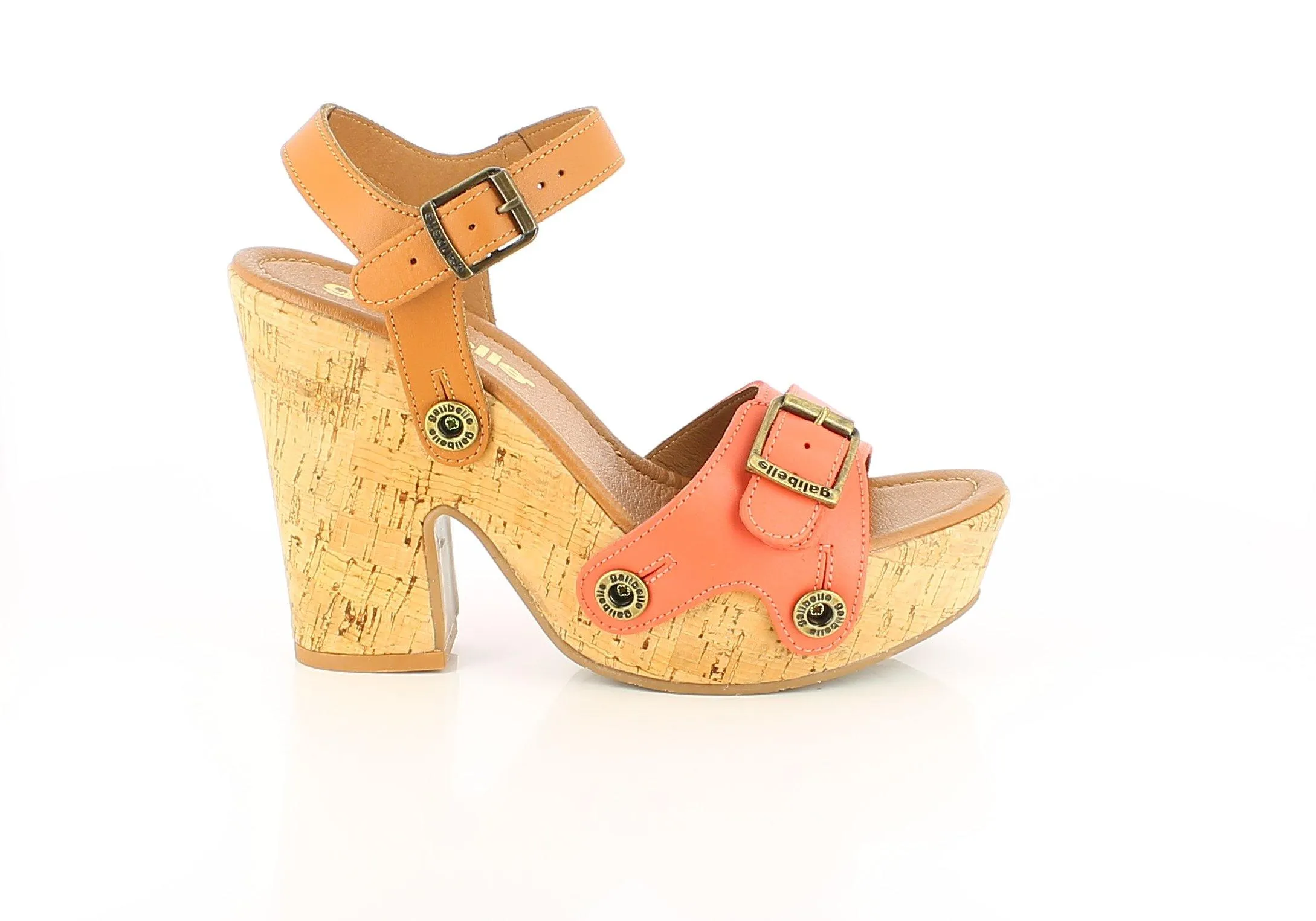 Sara Cork Pack - Camel, White Floral, Light Red Straps