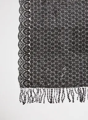 Sequin Shawl with Scalloped Edges