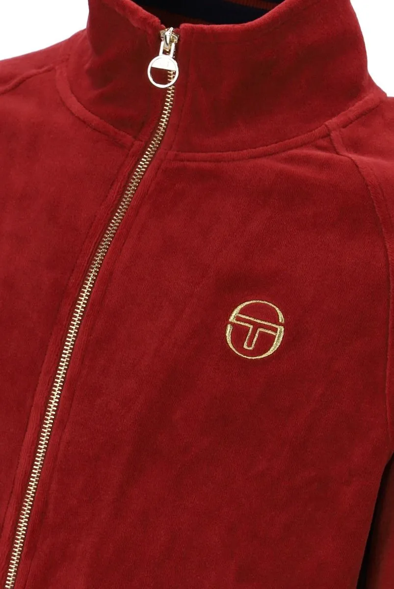 Sun Dried Tomato Court Velour Track Jacket by Sergio Tacchini