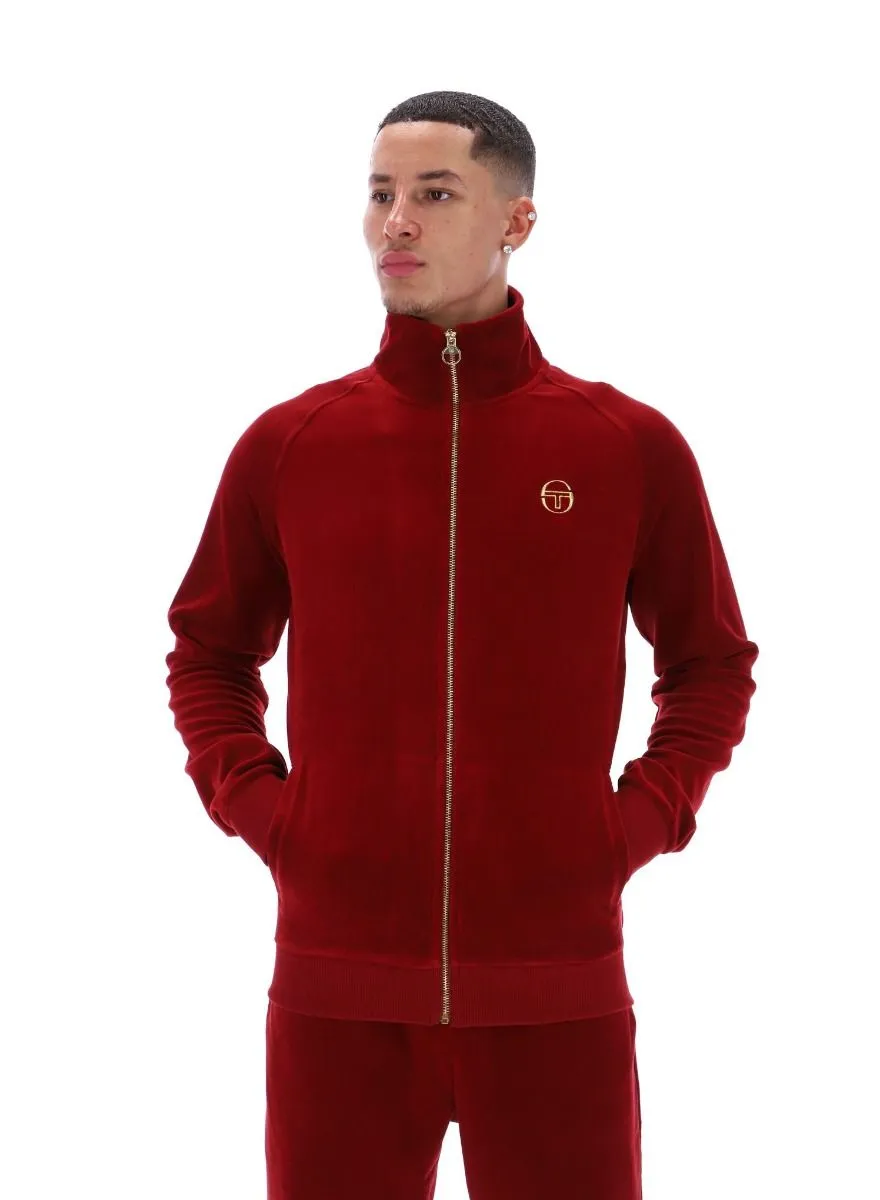 Sun Dried Tomato Court Velour Track Jacket by Sergio Tacchini