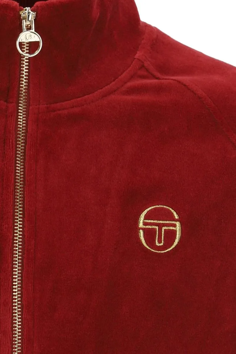 Sun Dried Tomato Court Velour Track Jacket by Sergio Tacchini