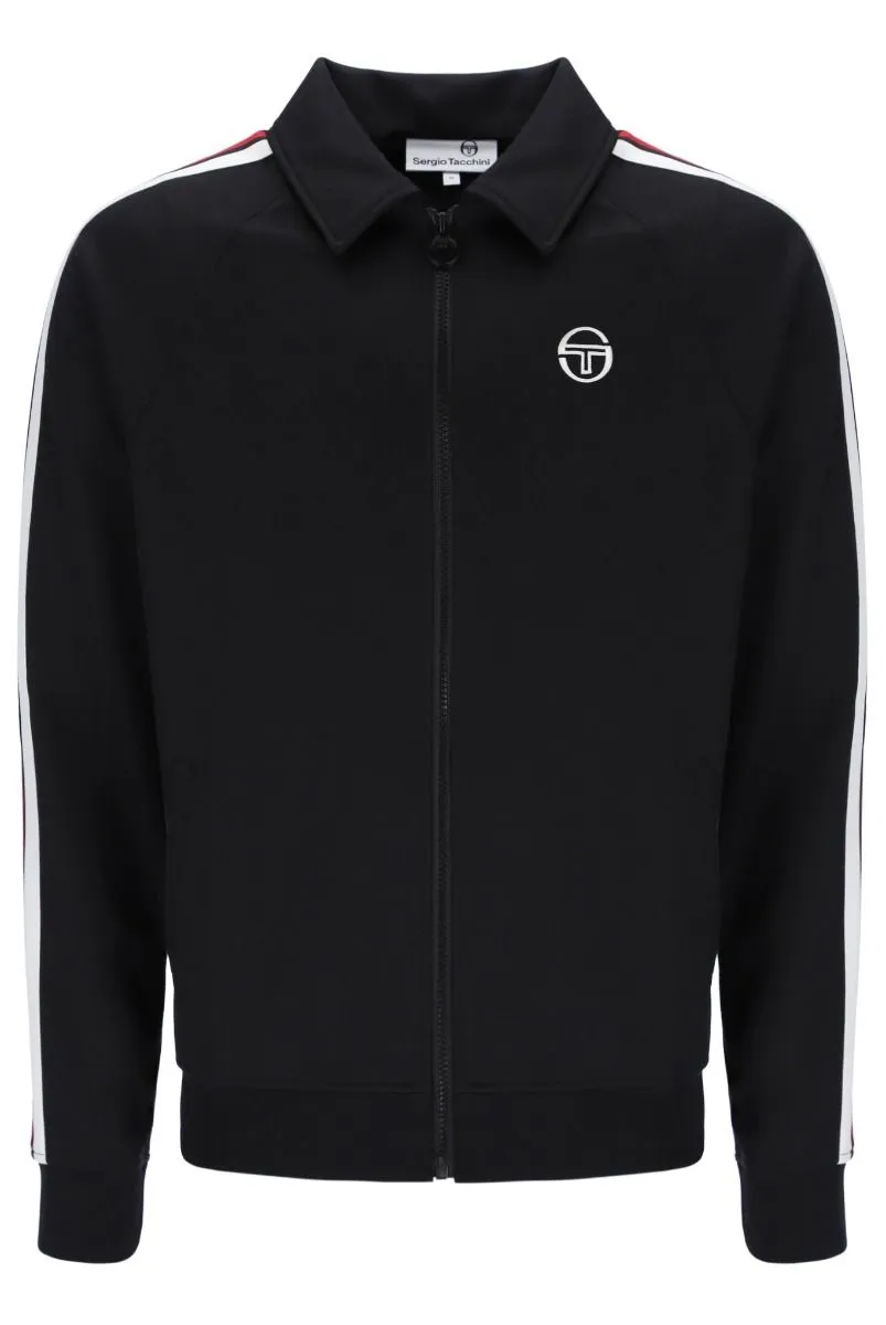 Black Renshaw Tape Track Jacket by Sergio Tacchini