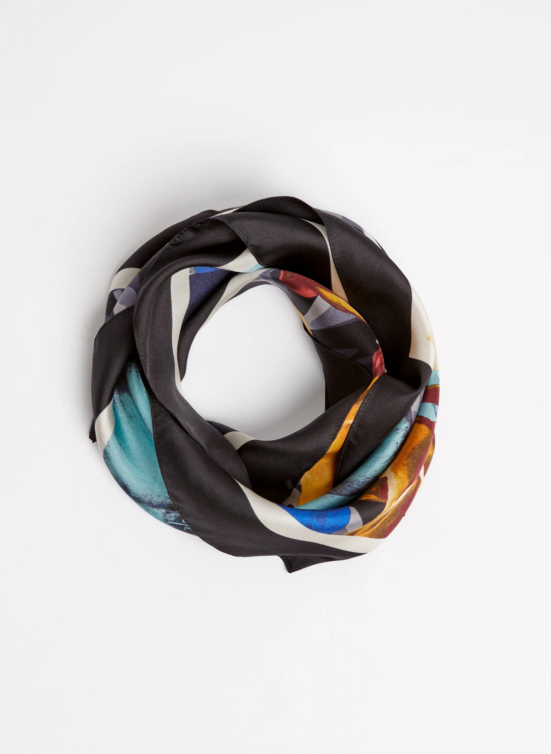 Silk Scarf with Floral Print