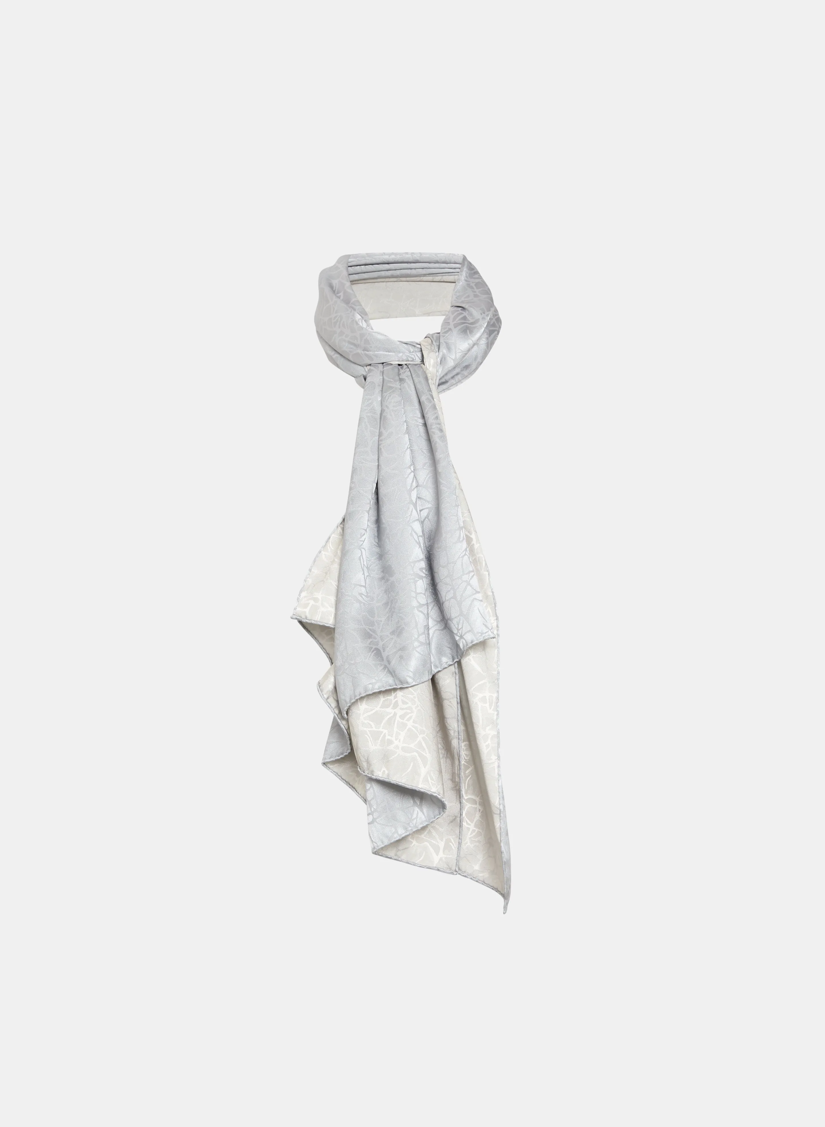 Silk Scarf with Reversible Design