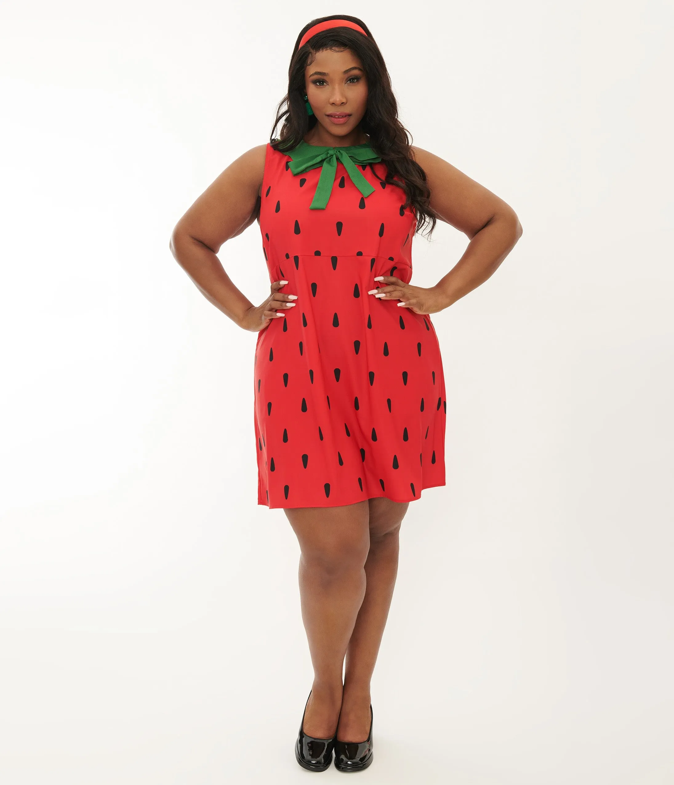 Plus Size Strawberry Shift Dress.