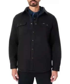 Smith's Workwear Men's Sherpa-Lined Sweater Fleece Shirt-Jacket