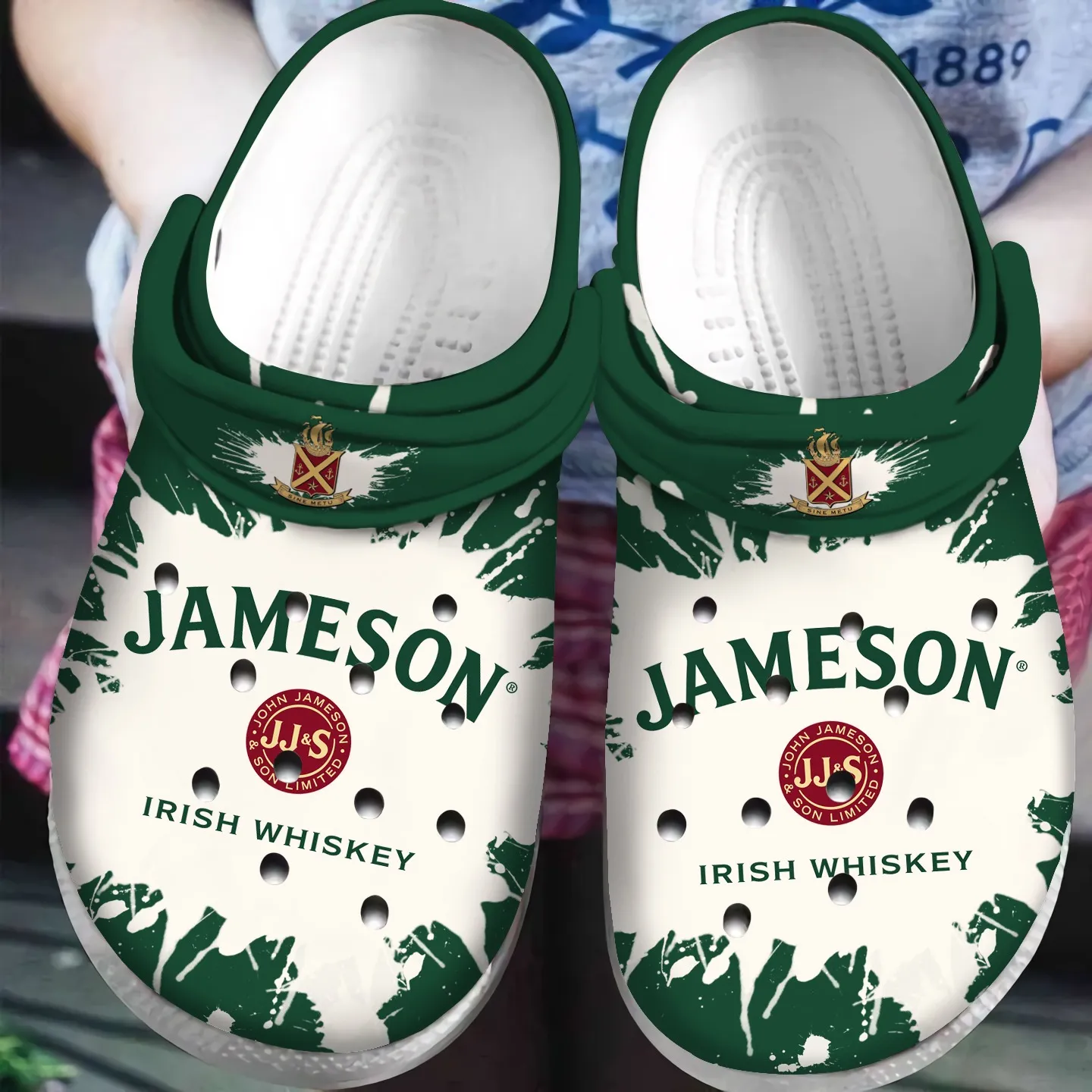 Jameson Irish Whiskey Crocband Crocs Shoes St Patrick's Day