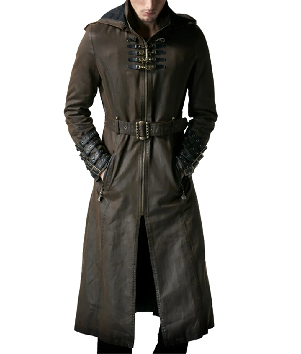 Steampunk Twill Long Coat - Trench Style - TLC United States.