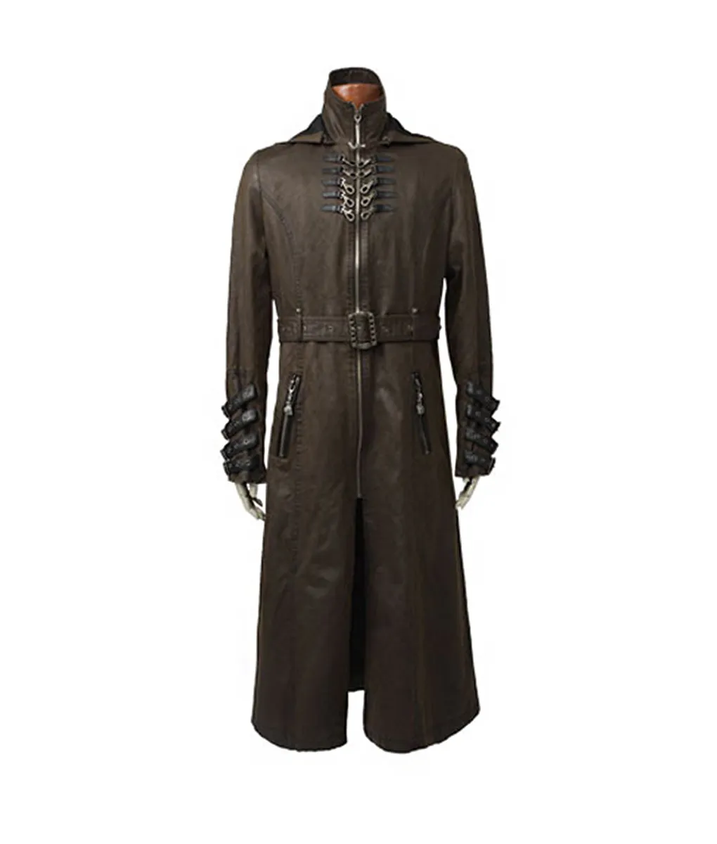 Steampunk Twill Long Coat - Trench Style - TLC United States.