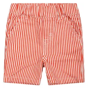 Red And White Stripes Baby Shorts by Stella McCartney