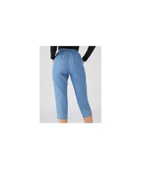 Comfy Straight Leg Cotton Crop Trousers