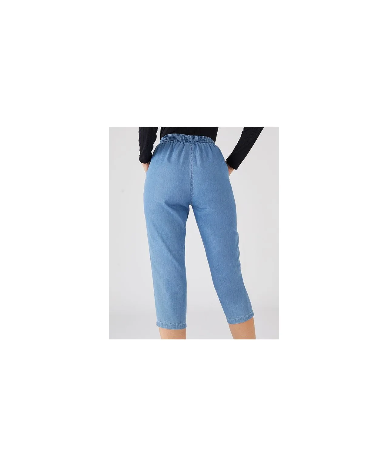 Comfy Straight Leg Cotton Crop Trousers