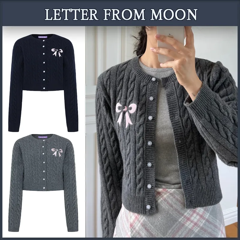 Street Style Cardigans LETTER FROM MOON