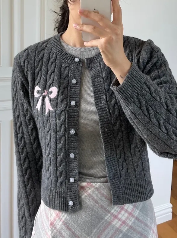 Street Style Cardigans LETTER FROM MOON