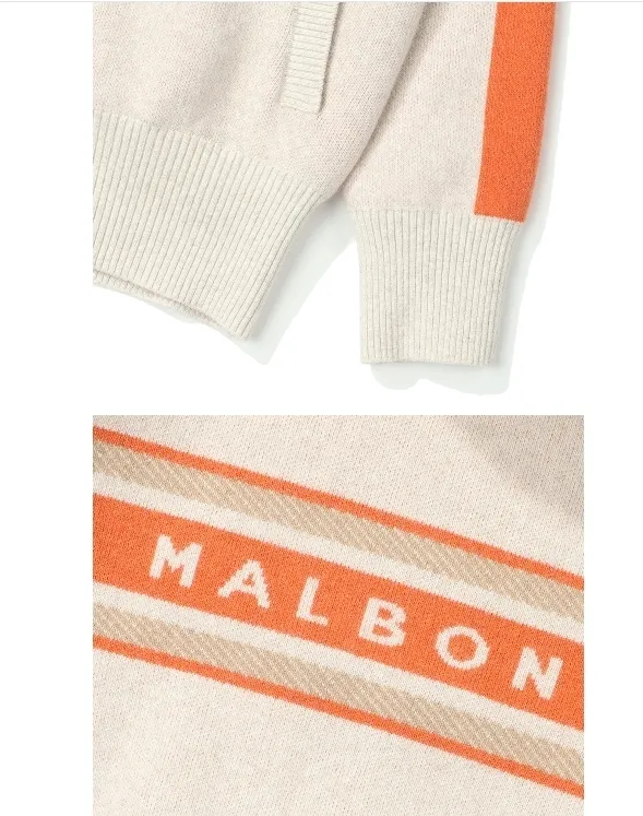 Street Style Logo Cardigans for Malbon Golf